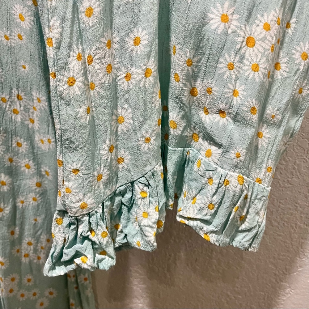 Faithfull the Brand Frankie Seafoam Blue Zhoe Floral Print Jumpsuit - Picture 6 of 16